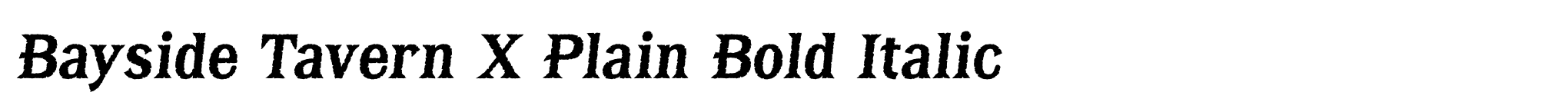 Bayside Tavern X Plain Bold Italic image